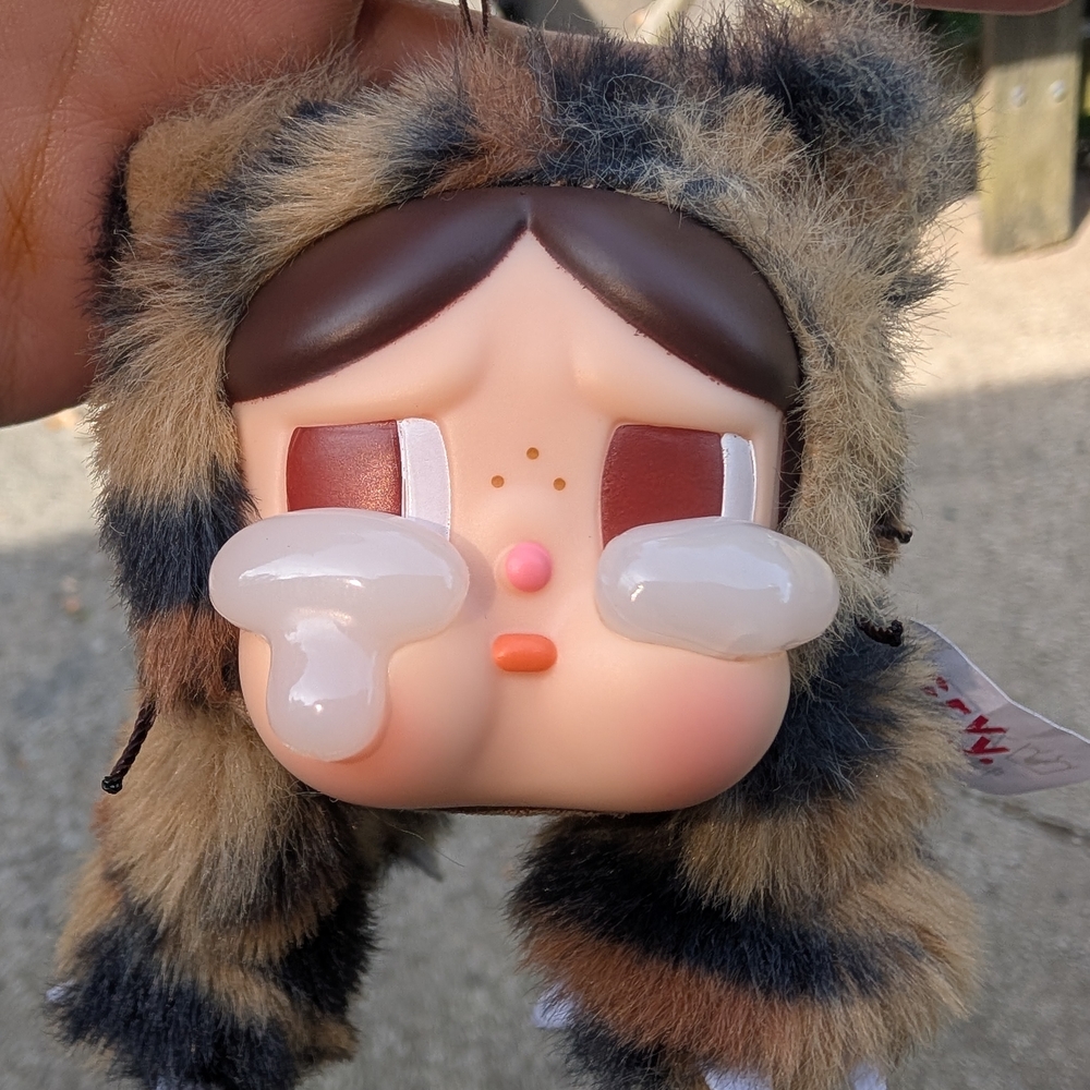 Cute Crying Face Plush Keychain
